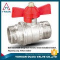 casting iron handle 1.6 mpa middle pressure nickle plated nsf ball valve socket weld